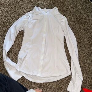 Yogalicious White Full-Zip Hooded Active Jacket